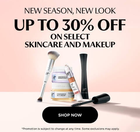 New season, new look! Celebrate back to school with up to 30% off select skincare and makeup