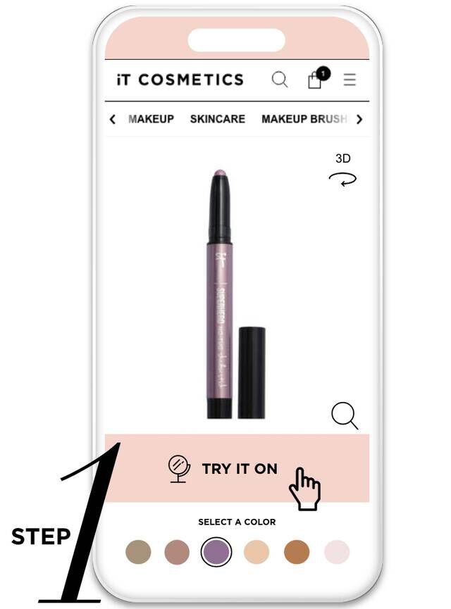 Step 1 - choose a product or look to try on