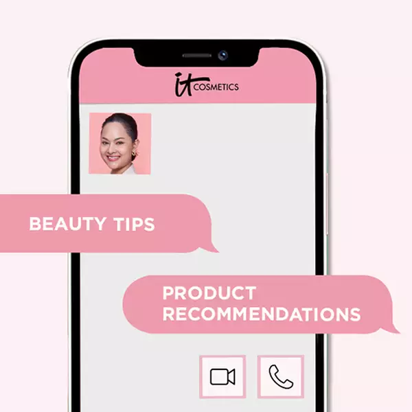 Phone screen with Live Chat open for Virtual Assistance