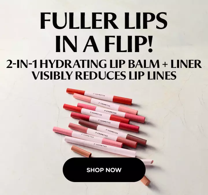 FULLER LIPS IN A FLIP! 2-in-1 hydrating lip balm + liner! Visibly reduces lip lines