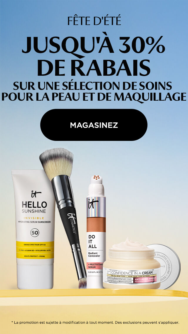 L’ete est la ! Celebrez la saison avec jusqu'a -30% sur une selection de soins et de maquillage, d'ici le 30 juin ! 