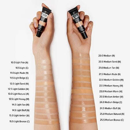Lightweight under store eye concealer