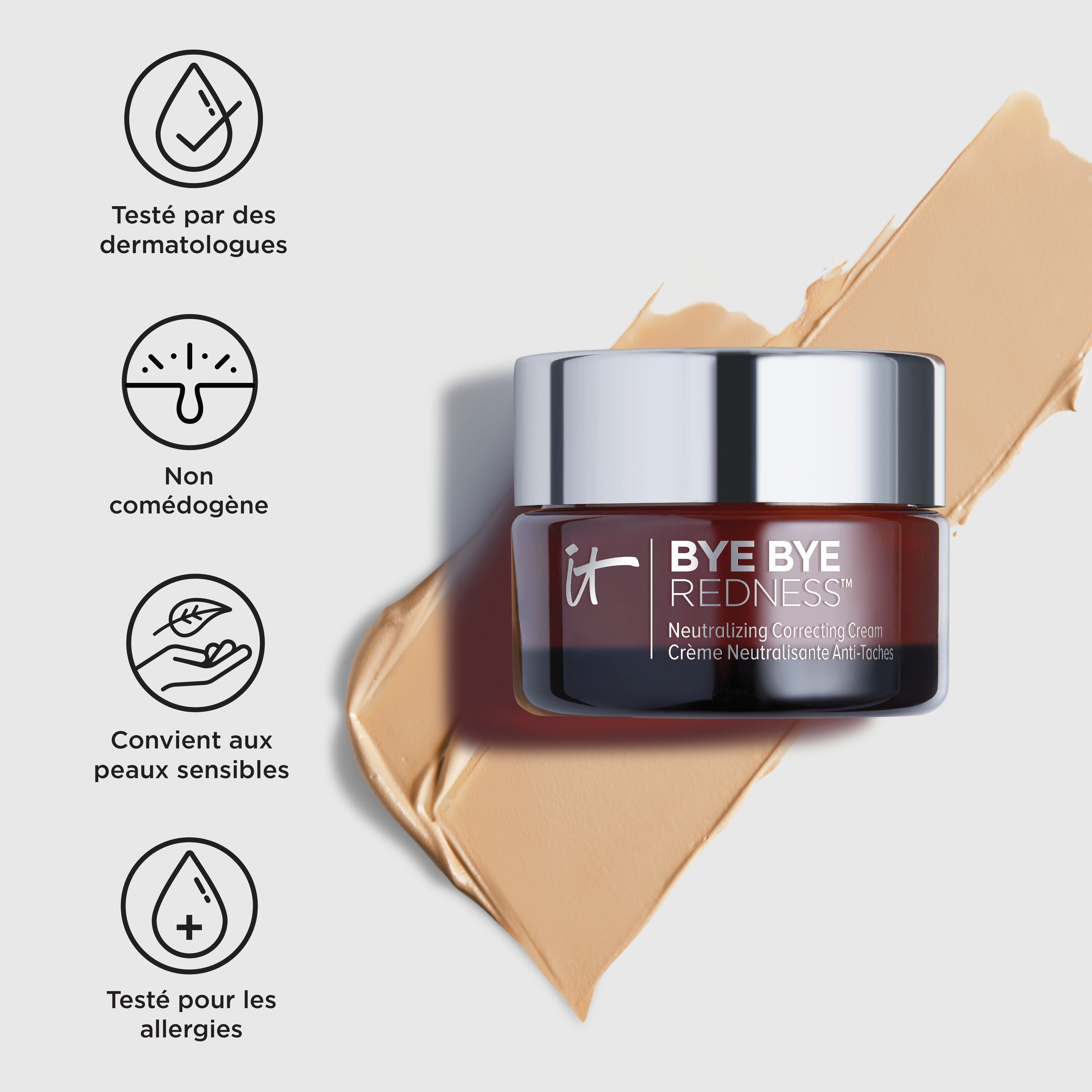 Bye Bye Redness™ Creme Anti-Taches - Creme Correctrice de Teint Neutralisante de Rougeurs
