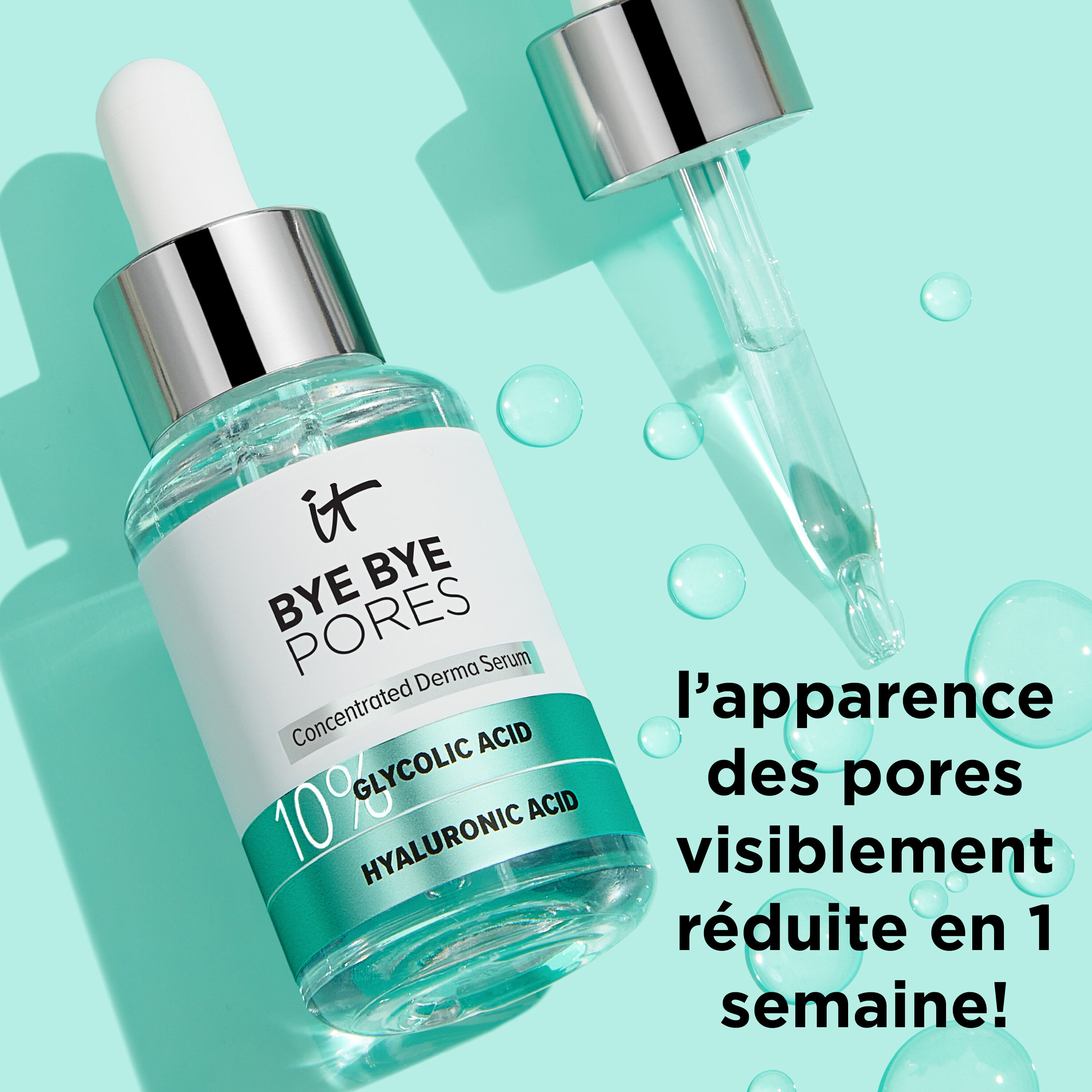 Serum Bye Bye Pores avec 10% d'acide glycolique