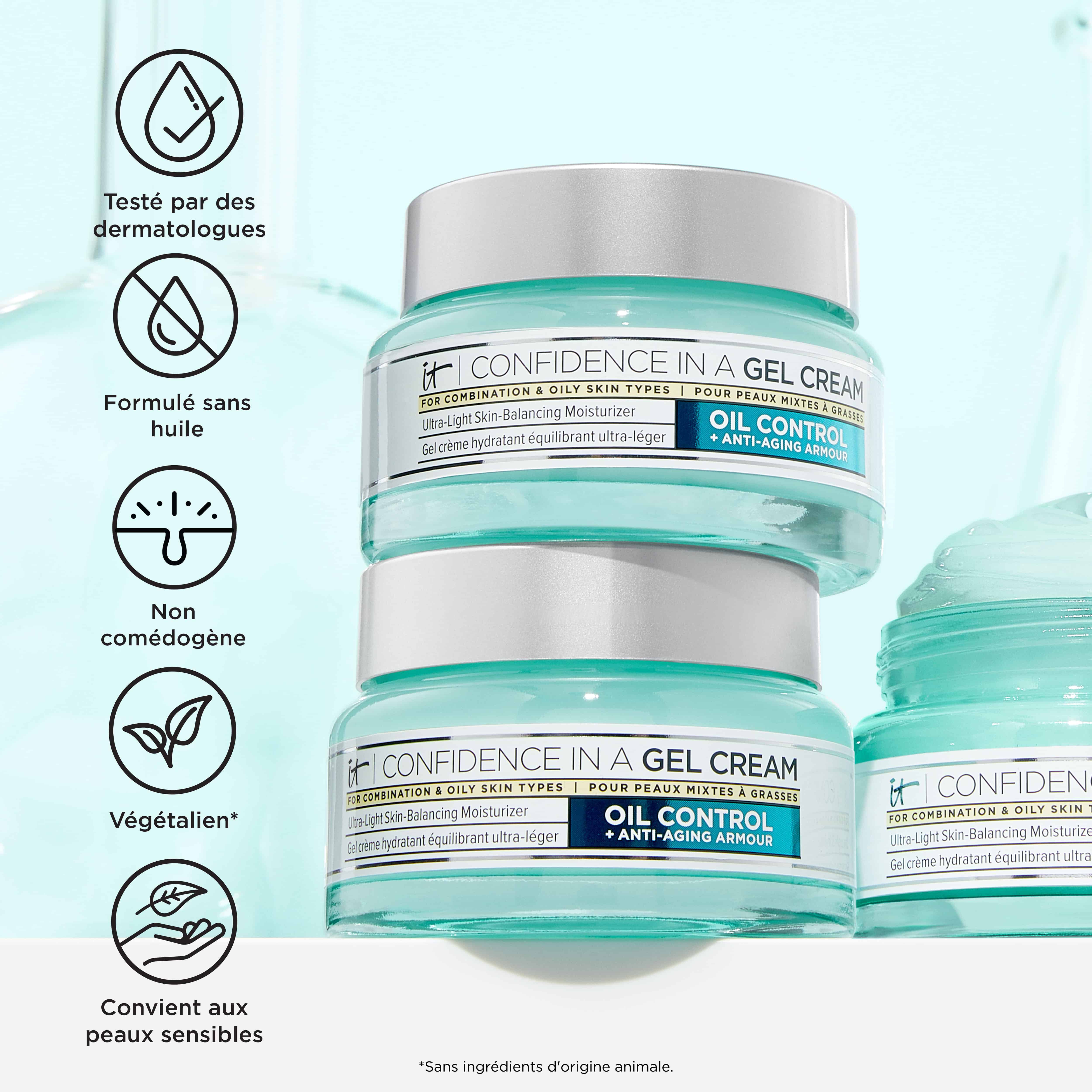 LA CONFIANCE DANS UN GEL CREME HYDRATANT SANS HUILE