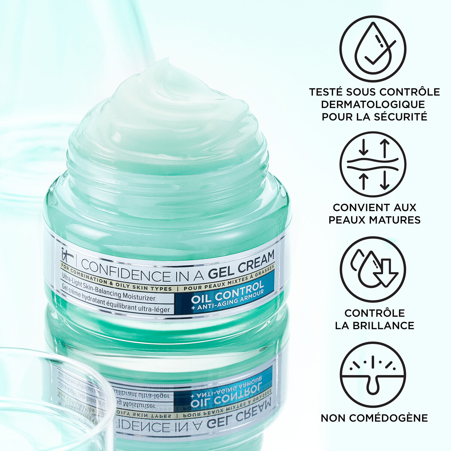 LA CONFIANCE DANS UN GEL CREME HYDRATANT SANS HUILE